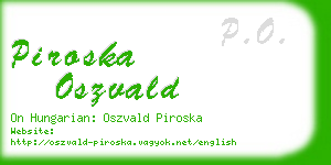 piroska oszvald business card